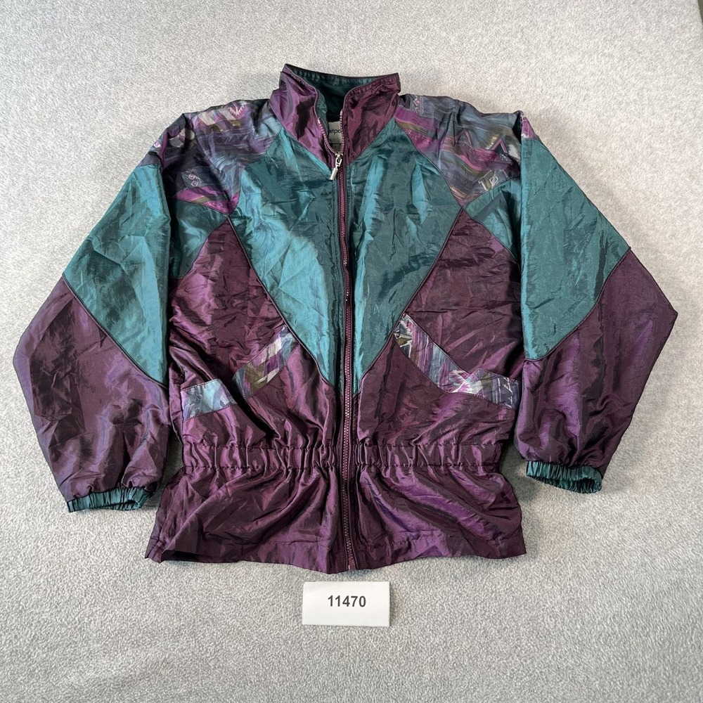 Vinatge 90s Windbreaker Jacket Westport LTD Lightweight Size Medium Purple